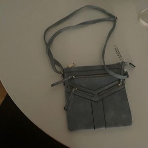 Blue vegan side bag
